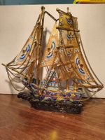 chinesisches goldfarbiges Cloisonné-Emaille-Filligree Boot