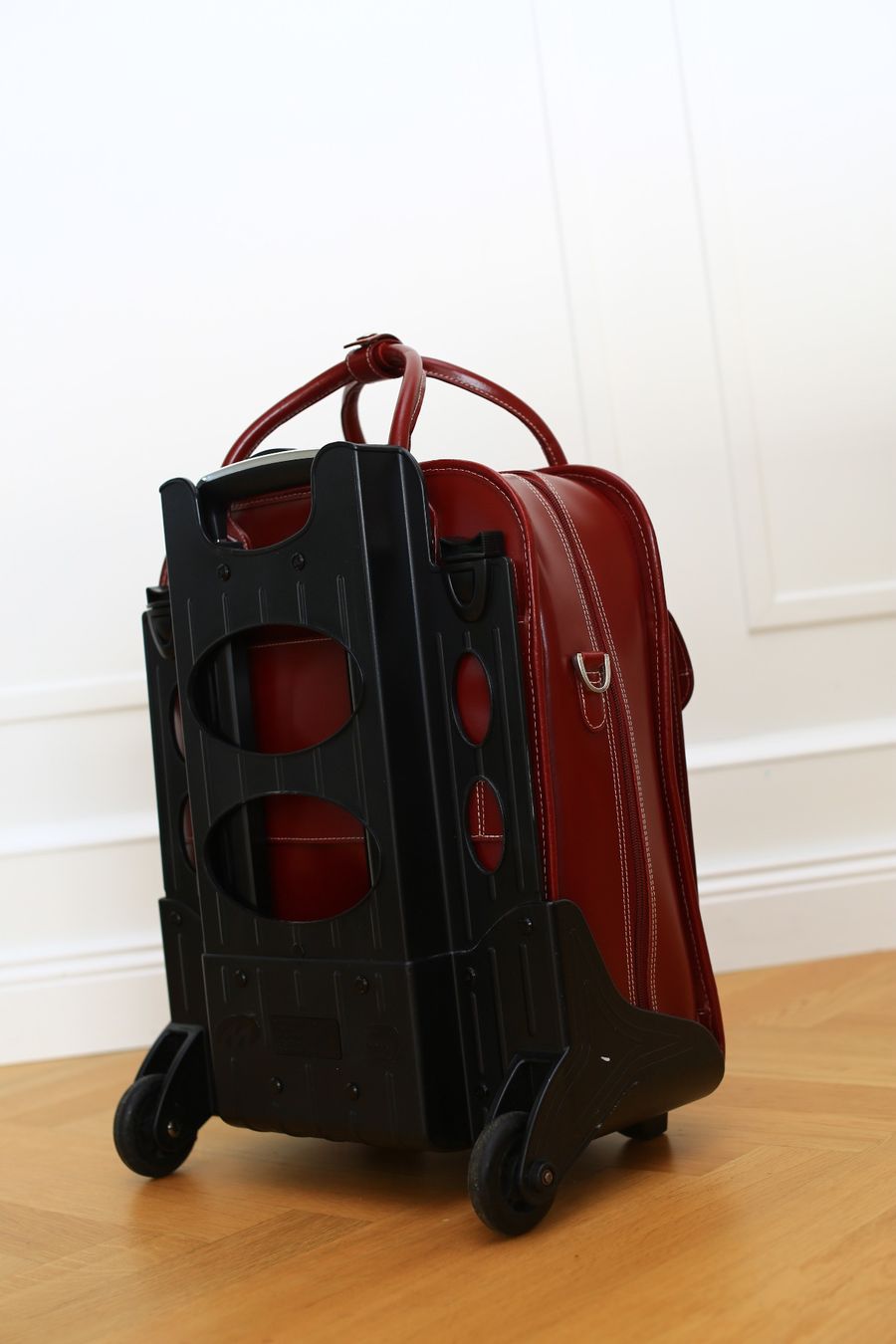 Valises de voyage: Rote Leder Laptop Aktentasche mit Rollen – Neuf (Voir description) à Wettswil par mk34 2