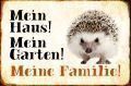 Blechschild-IGEL-MEIN HAUS-MEIN GARTEN