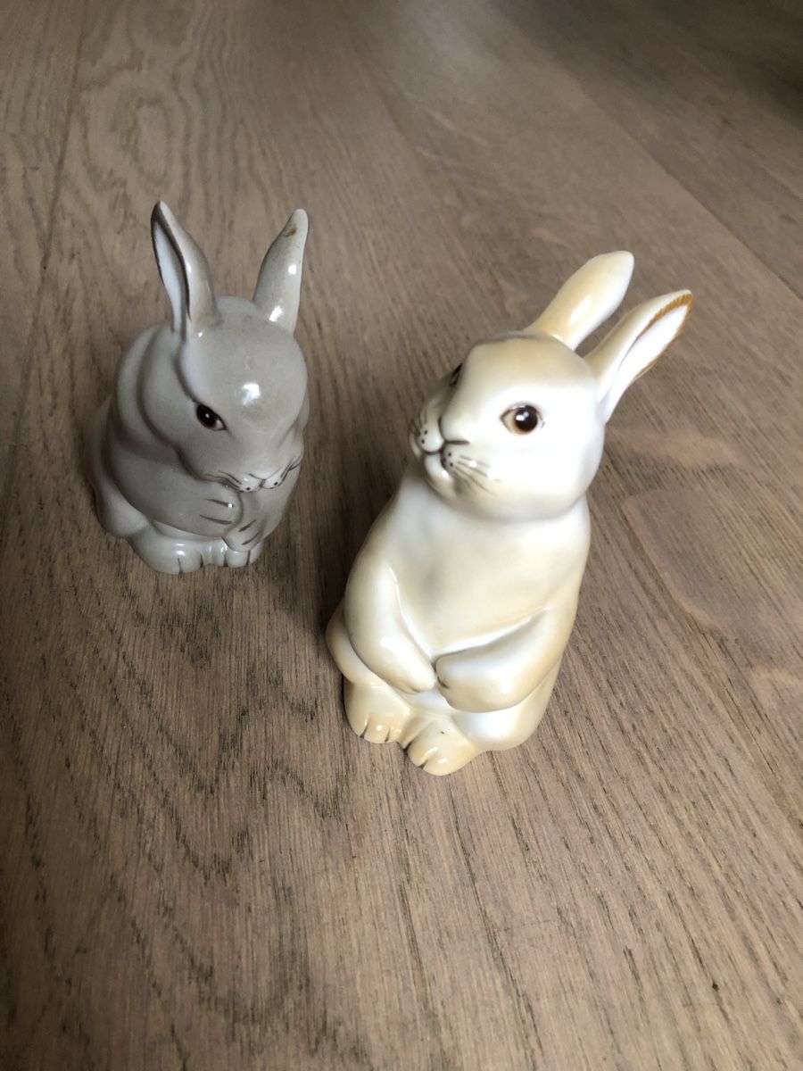 Villeroy & Boch Statuette: Villeroy & Boch 2 Hasen / Kaninchen – Usato da Versoix venduto da chr_2rpz