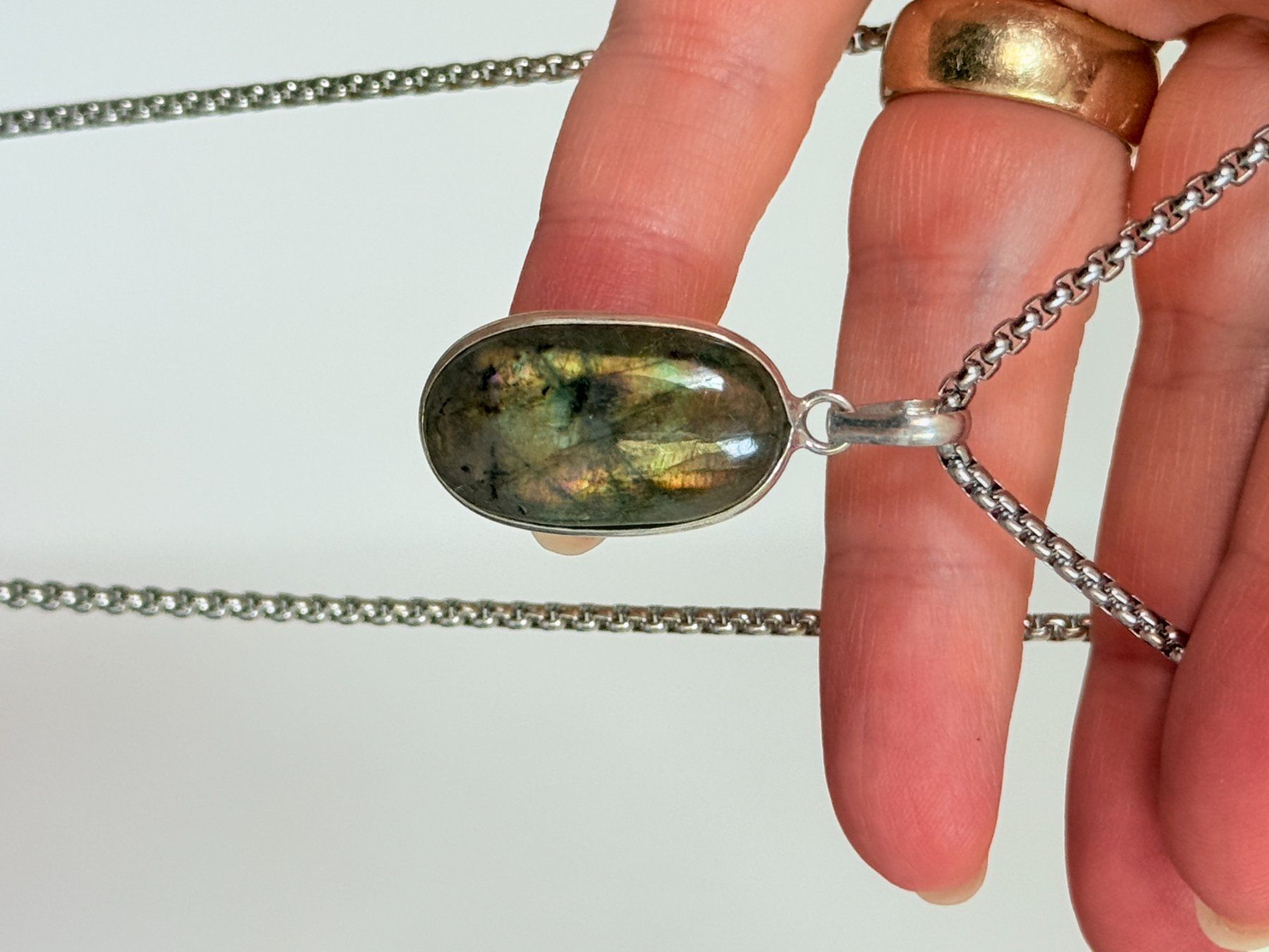 Colliers: Collier labradorite, élégant et tendance ✨ – Neuf avec emballage d'origine à Genève par AWWA 8