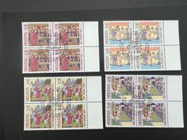 CH  1989 Viererblock PJ  Erstag Serie (5799)