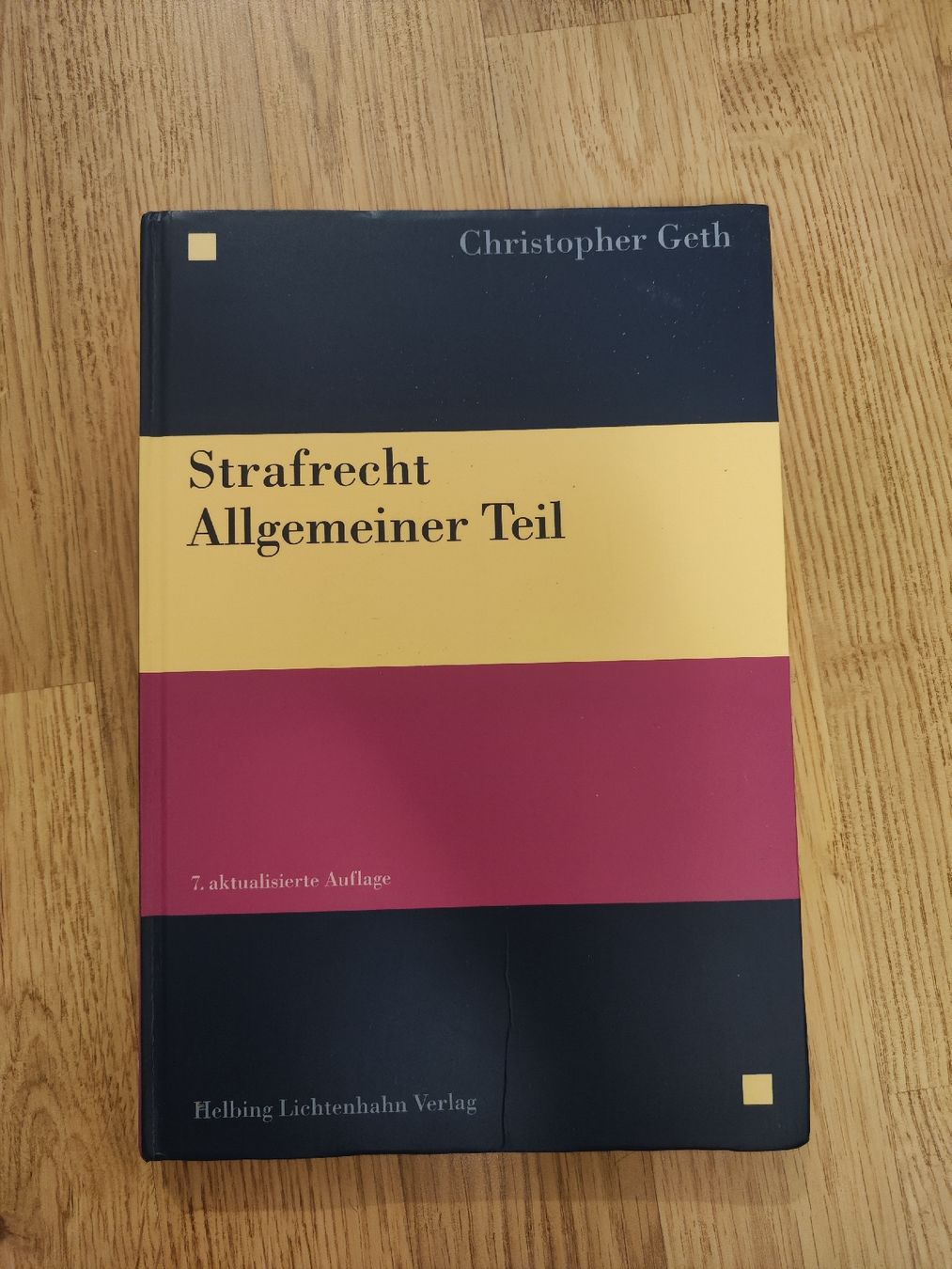 Livres: Strafrecht Allgemeiner Teil Christopher Geth 7. Auflage – Neuf (Voir description) à Bern par sve_222k