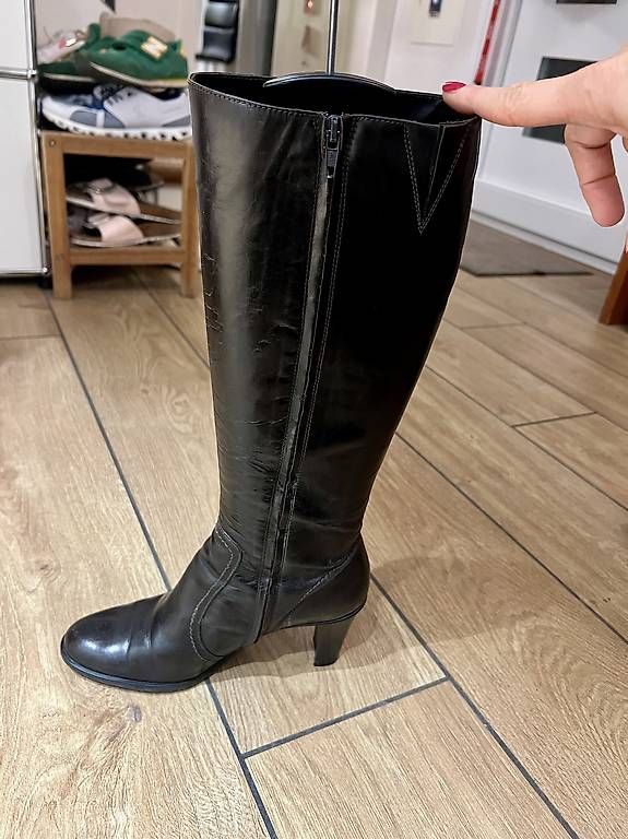 Damenschuhe: Navyboot Lederstiefel dunkelbraun Gr.40  – Gebraucht aus Oberrieden von Trendyfashy 1