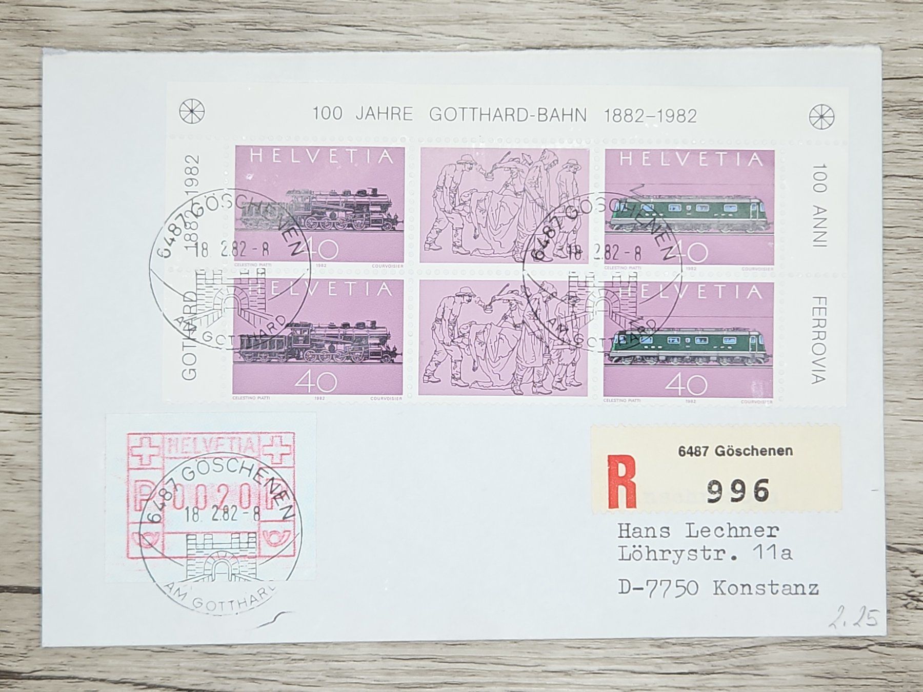 Tutti i francobolli: CL18 Enveloppe + Timbre Suisse 1982 – Usato da Cousset venduto da Patrick_Collections