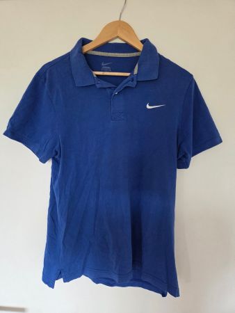 Nike Herren Polo Shirt Blau Gr. M 100% Baumwolle 417327-493