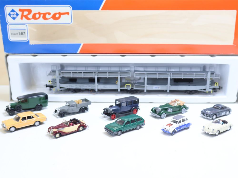 ROCO 66530 WAGON Articule Porte Autos Bleu Gefco De La Sncf EUR 75,00 - FR