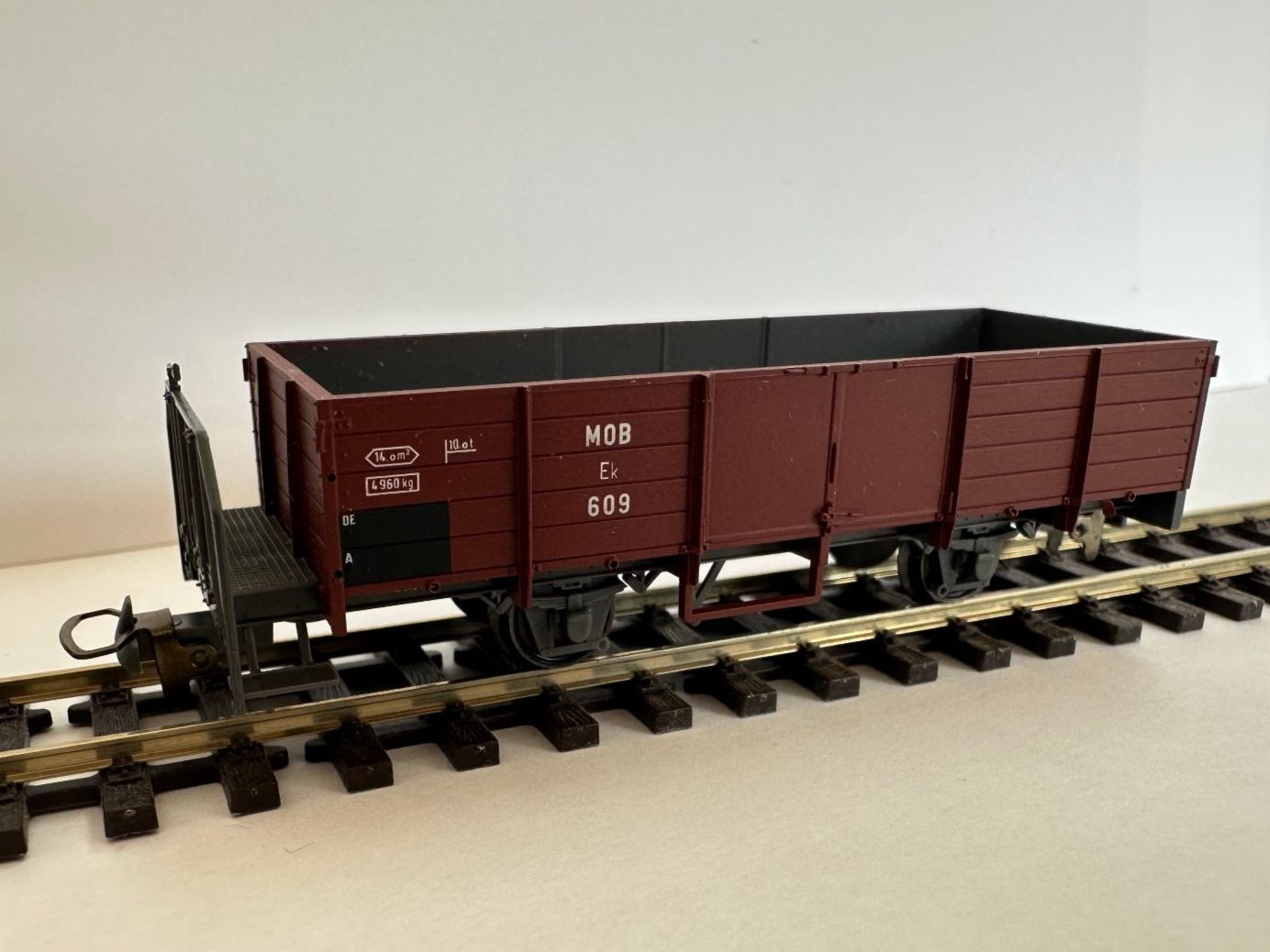 Bemo Modellini di ferrovie: Bemo - MOB Ek 609 - Hochbordwagen – Nuovo e nell'imballaggio originale da Domat/Ems venduto da mmx4001