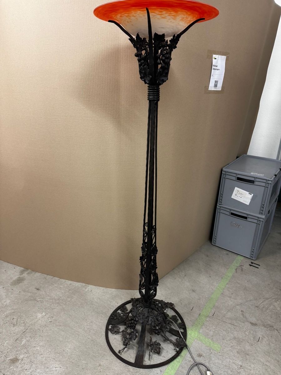Lampade: Stehlampe Schmiedeisen – Usato da Egg b. Zürich venduto da Brocki_Insel_Egg