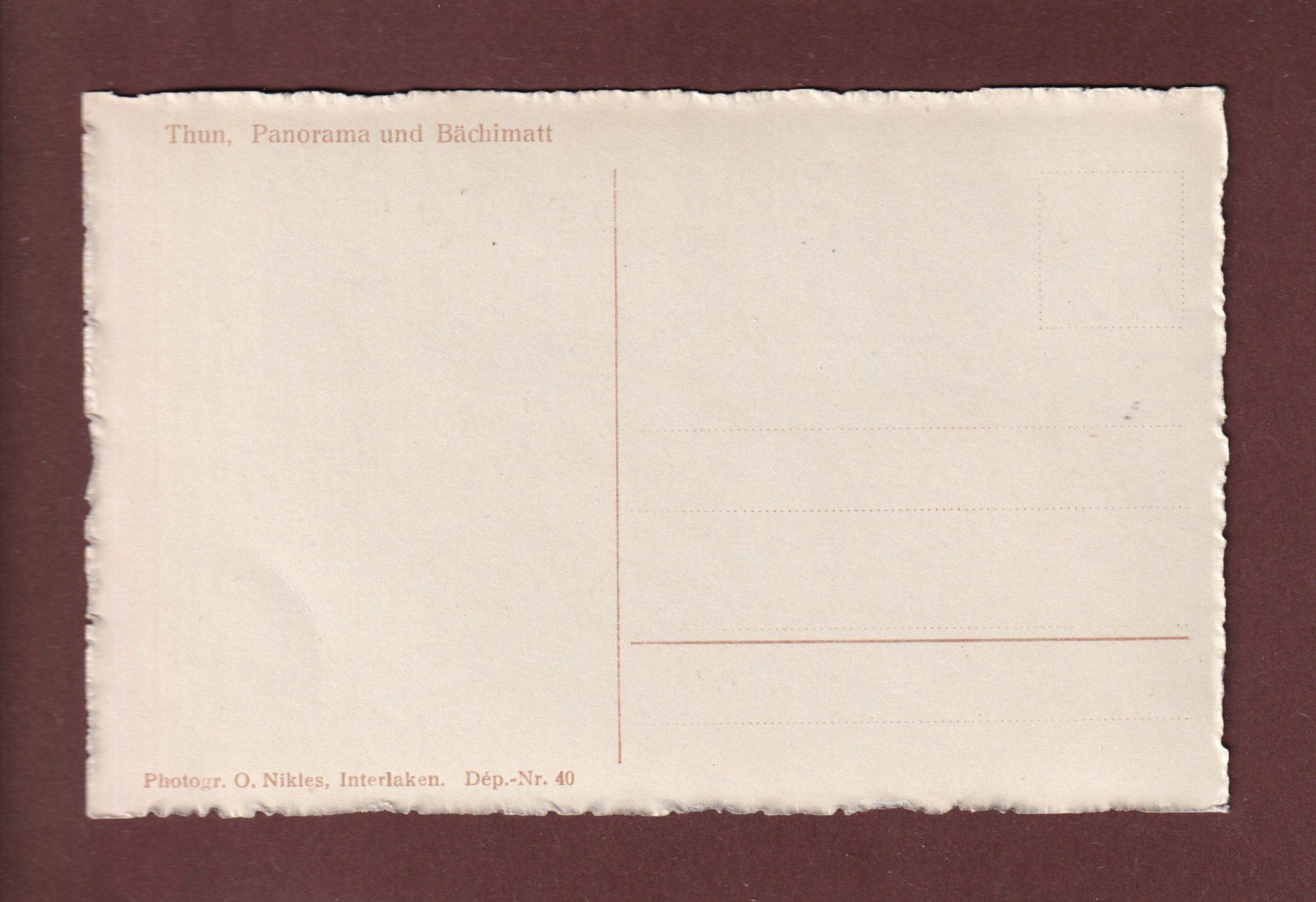 Cartoline postali: THUN - Panorama und Bächimatt – Usato da Pully venduto da nicecards 1