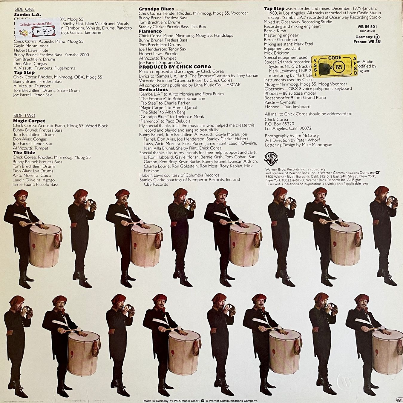 Dischi in vinile: Cick Corea - Tap Step – Usato da Savagnier venduto da Ne2065 1