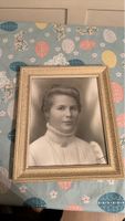 Antikes Porträt einer Dame, gerahmtes Originalfoto