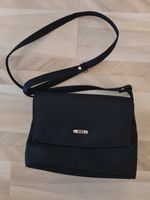 Schwarze Umhängetasche Handtasche "Silano" viele Fächer