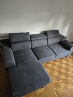 Ecksofa dunkelgrau mit Bettfunktion, top Zustand!