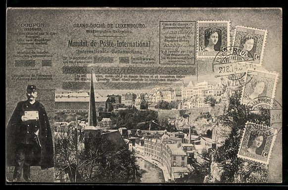 Cartes postales: Luxembourg, Ansicht der Stadt, Postbeamt – D'occasion à Berlin par bartko-reher