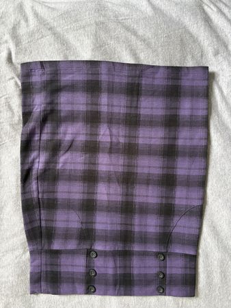 H&M Young Kariertes Rock Lila/Schwarz Herbst