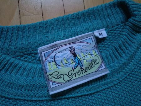 Pull La Grenouille vintage, taille M, Golf