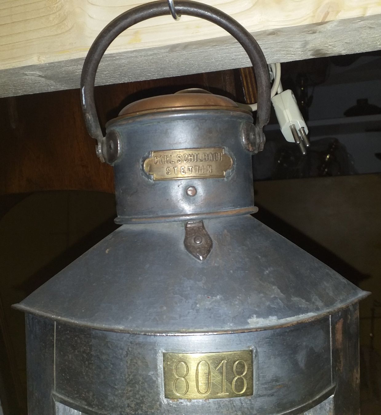 Lampade: 2 antike Positions-Lampen – Usato da Rorschach venduto da kristys 8