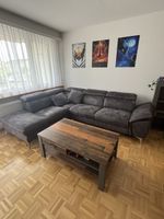 Ecksofa grau mit Recamiere und Stauraum guter Zustand