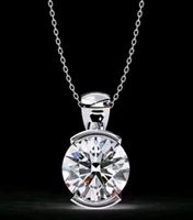 Collier argent avec diamant de moissanite de 2 ct certifié