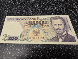 200 Zlotych Polen 1988 Banknote 