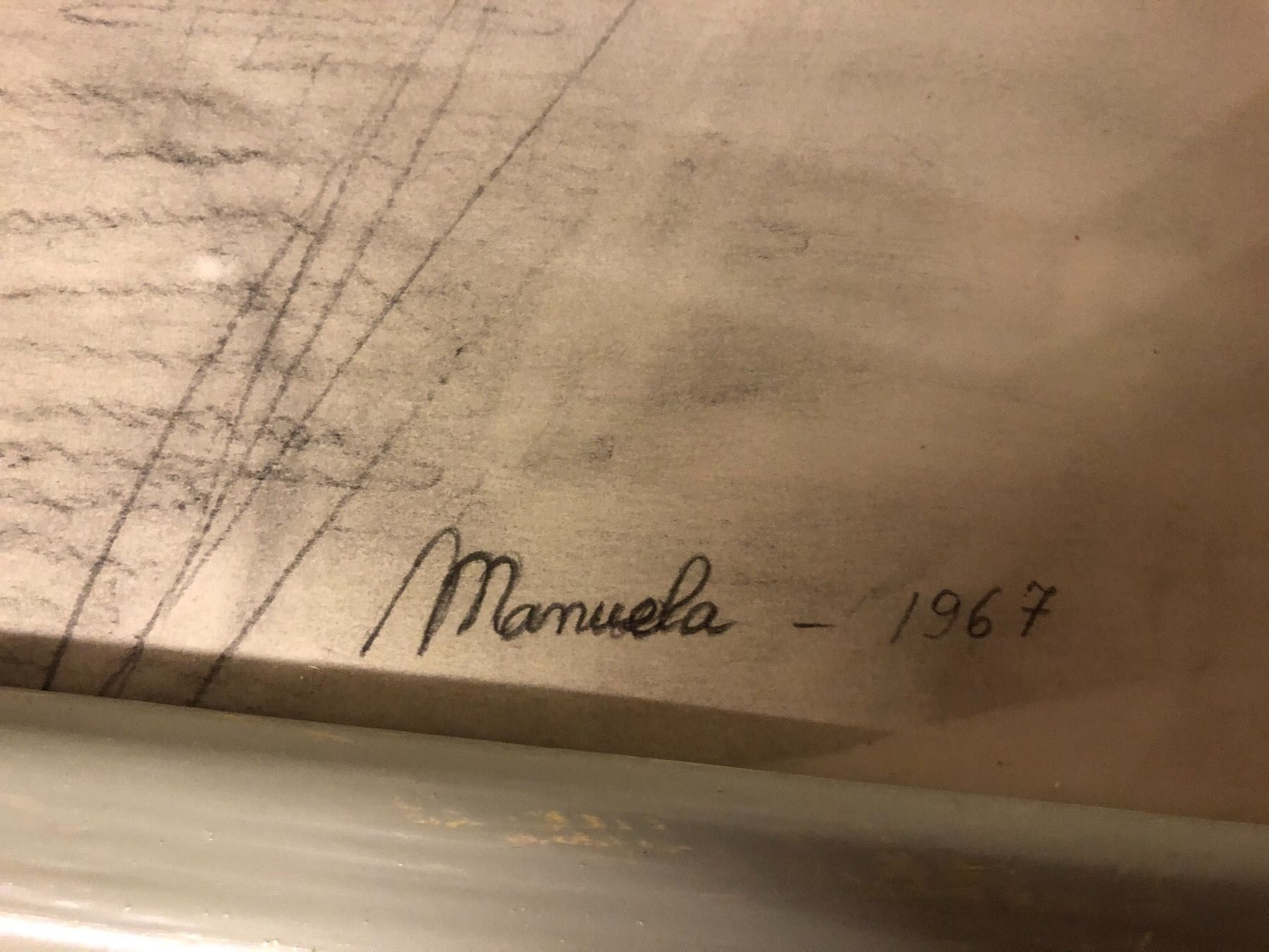 Foto & Immagini: Bleistiftzeichnung Signiert Manuela 1967 – Usato da Lanzenhäusern venduto da vic63 3