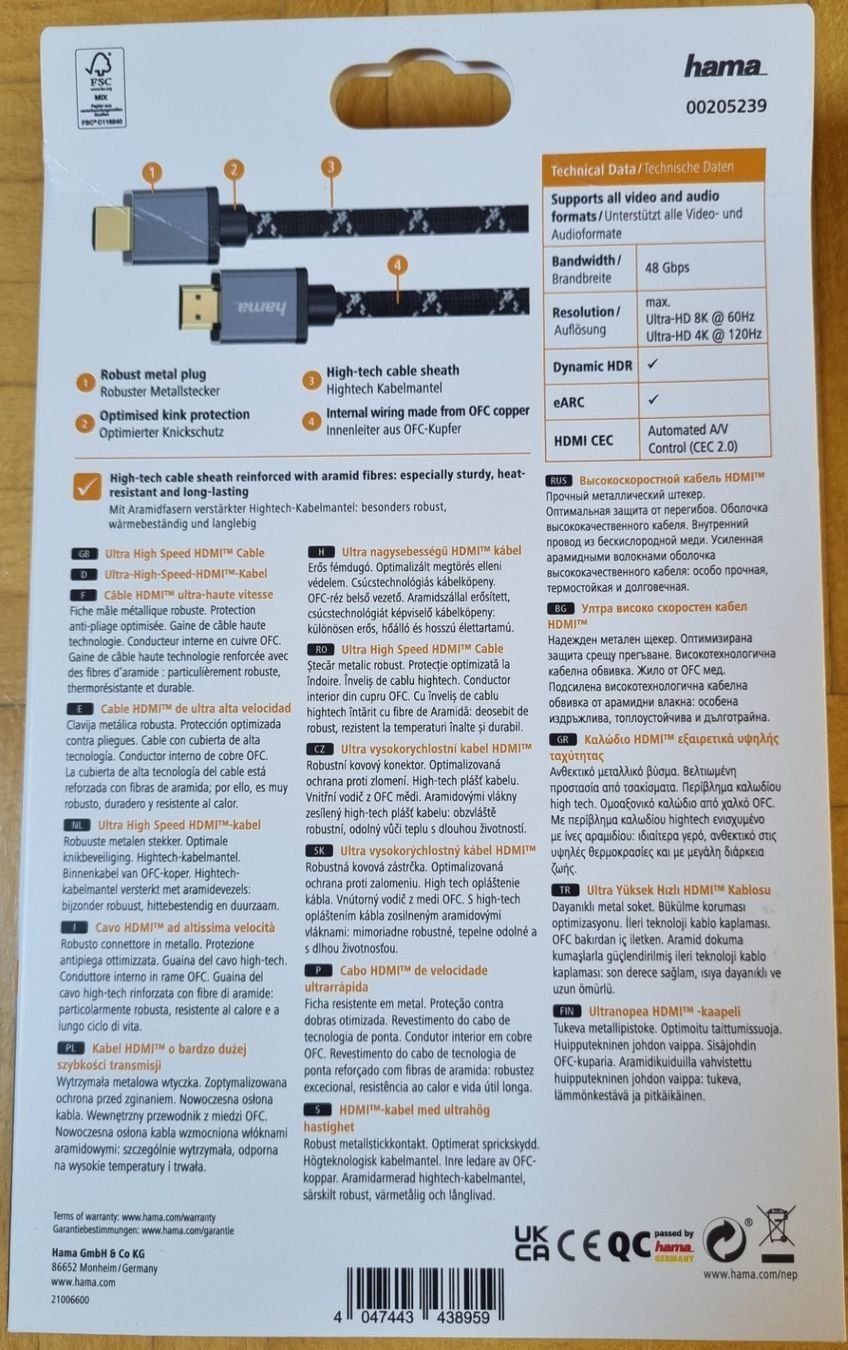 Hama Cavi: Hama : HDMI Typ A — HDMI Typ A – Nuovo e nell'imballaggio originale da Froideville venduto da xXSebastienXx 3