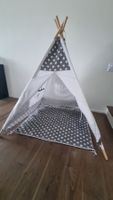 Spielzelt Kinder Tipi Sterne Weiss Grau guter Zustand