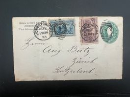 1893 Briefausschnitt Johnstown   (G698)