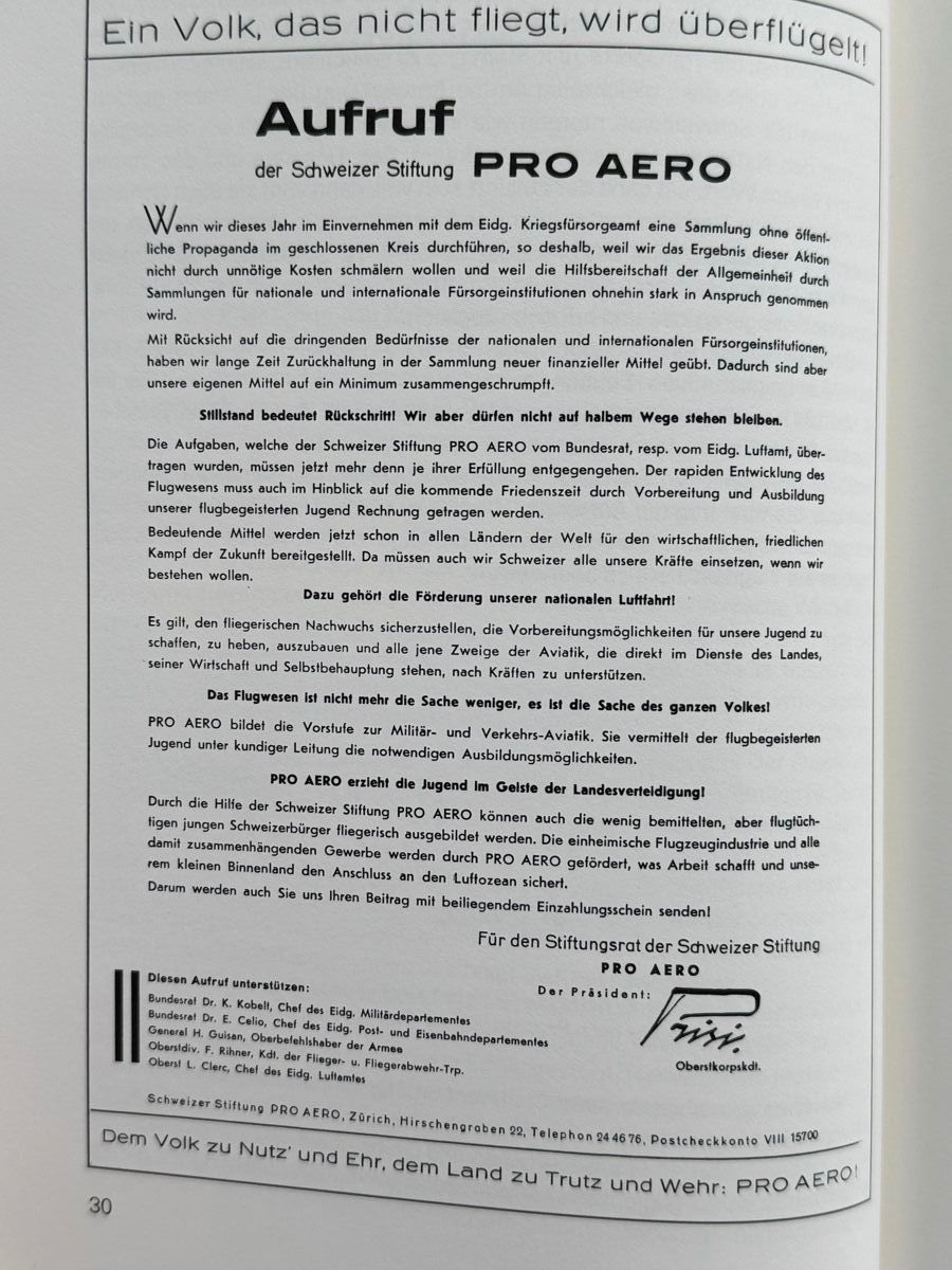 Libri: Dietschi: Pro Aero und die Schweizer Luftfahrt. – Usato da Adliswil venduto da buch_und_kunst 6