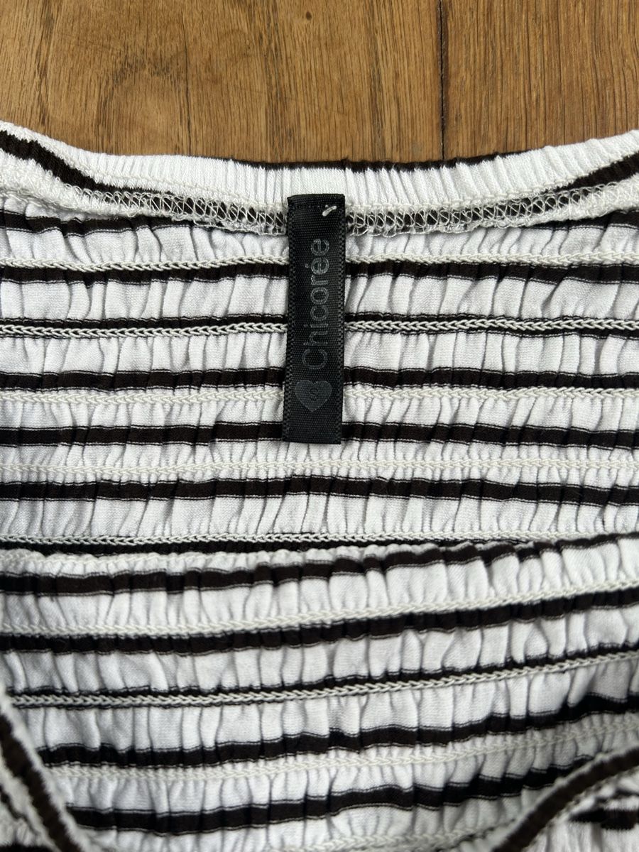 T-shirt: Sommer Top, schulterfrei, gestreift, Gr.S von Chicorée – Usato da Frauenfeld venduto da jae_vs6j 3