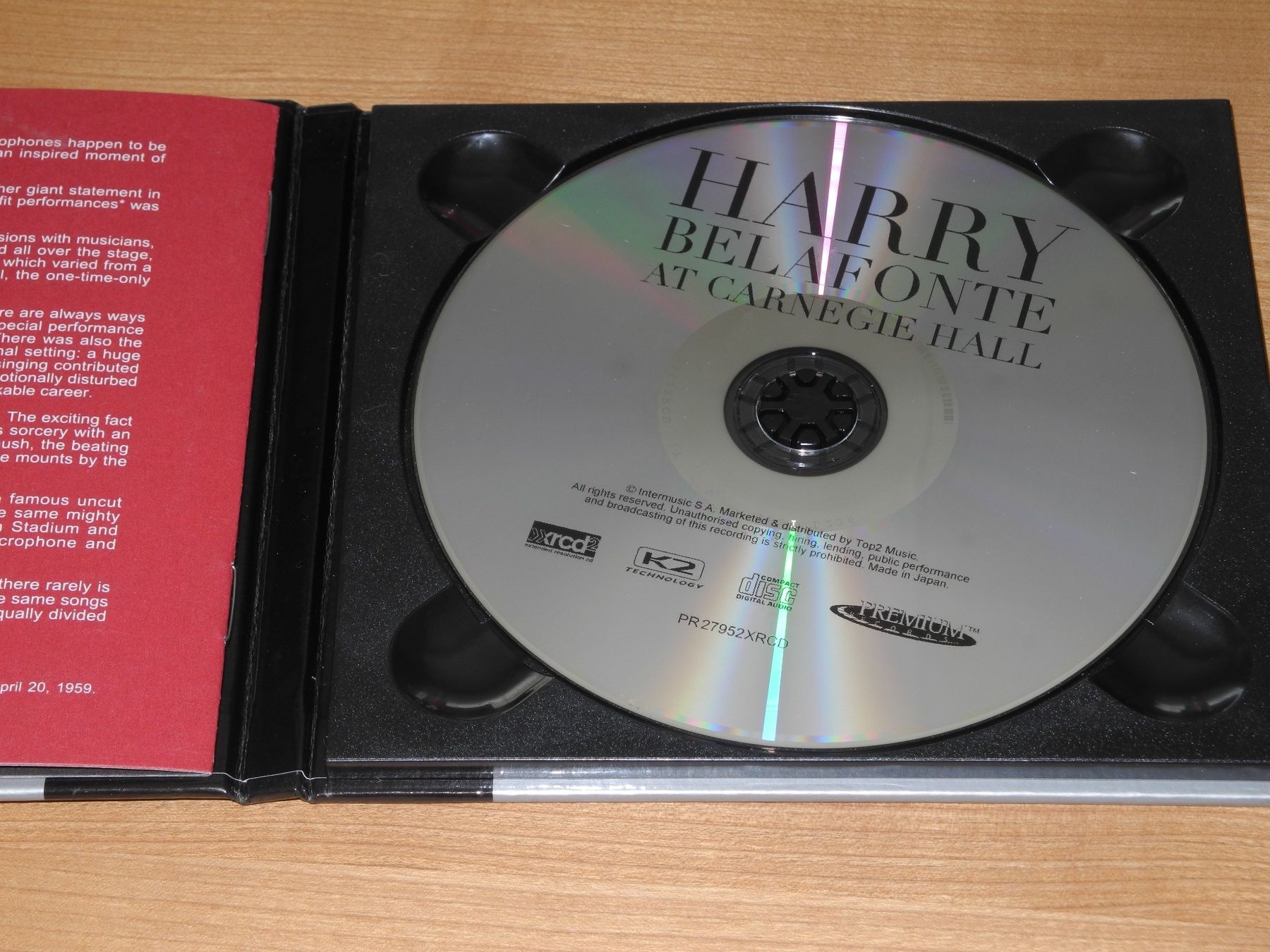 CD: HARRY BELAFONTE AT CARNEGIE HALL - XRCD – Nuovo (secondo la descrizione) da Fahrwangen venduto da Swirl2 2