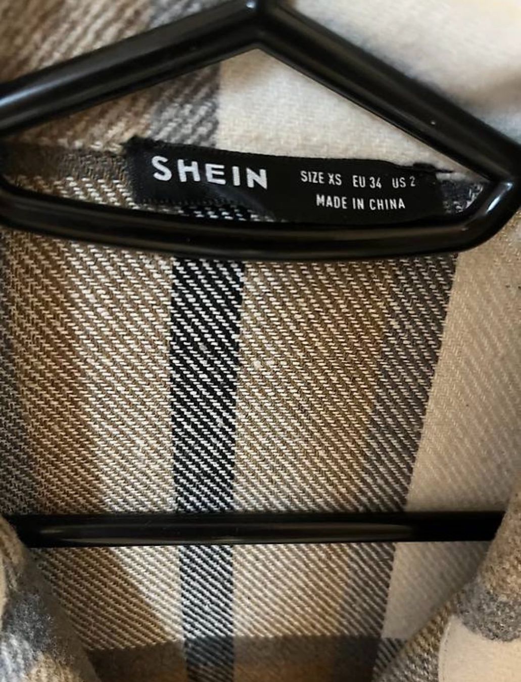 Shein Camicette: Hemd kariert braun beige Grösse XS – Usato da Erstfeld venduto da imla_ 2