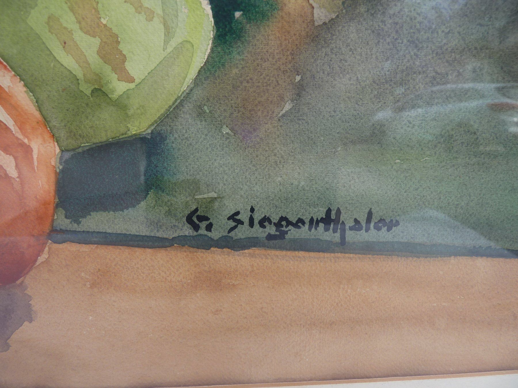 Tableaux: Aquarell Stillleben. E. Siegenthaler 76x65cm – D'occasion à Küsnacht ZH par zoliboli01 2