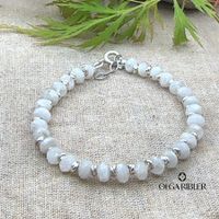 Handgefertigtes Mondstein Armband, neuwertig, Top!