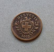 ++ 1 Rappen 1882, gute Erhaltung