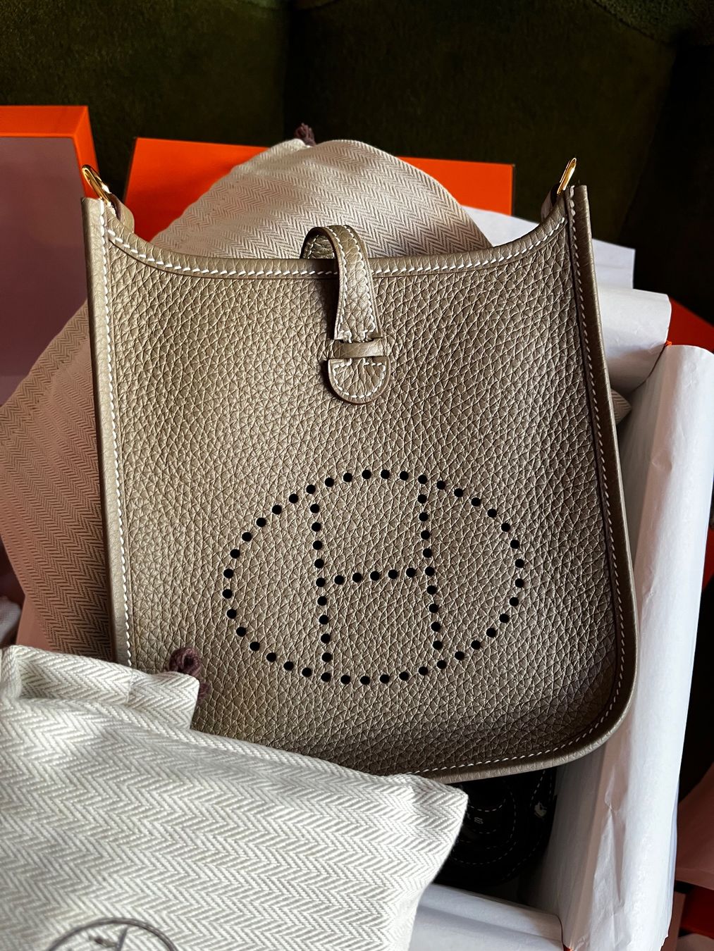 Hermès Borse da donna: Sac Hermès Evelyn TPM – Nuovo e nell'imballaggio originale da Plan-les-Ouates venduto da mbo_lr8w