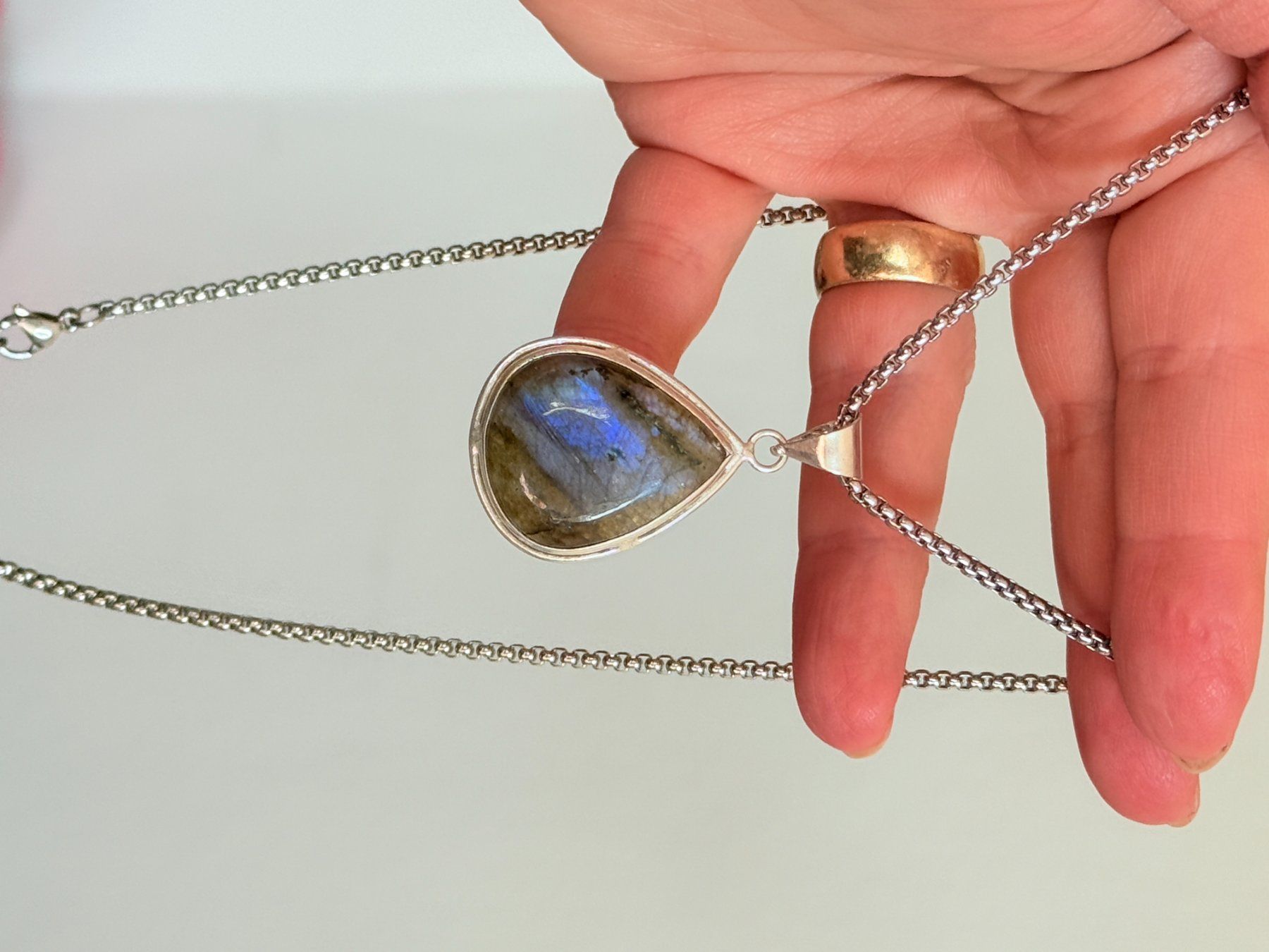 Catenine: Collier Labradorite  - Élégant & Unique! – Nuovo e nell'imballaggio originale da Genève venduto da AGBERG 8