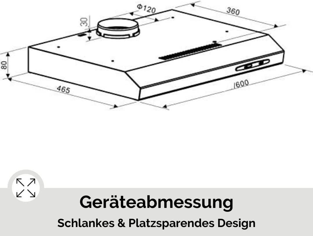 Dampfabzug: PKM Dunstabzugshaube UBH5000H2 silber – Neu und originalverpackt aus Bottighofen von zaap 3
