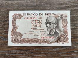 Spanien 100 Pesetas 1970, AU !!!!!