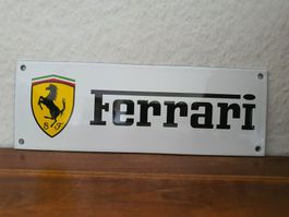 Emailschild Ferrari Italy Logo Emaille Schild Reklame Retro