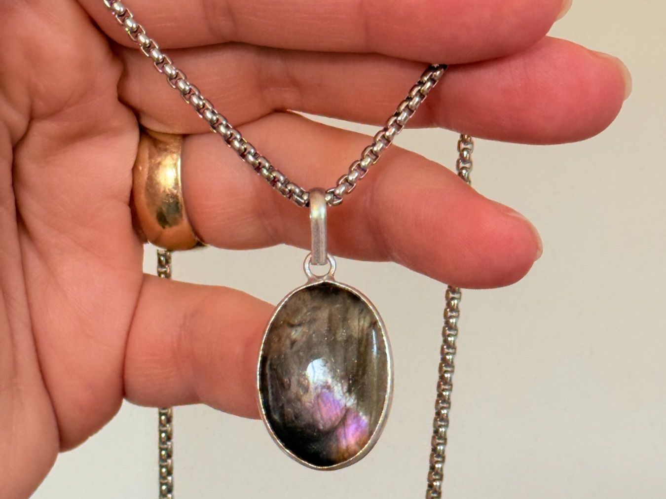 Catenine: Labradorite necklace – Nuovo e nell'imballaggio originale da Genève venduto da AGBERG