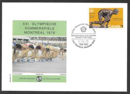 Kanada Sonderbrief Olymp. Sommerspiele 1976 Leichtathletik