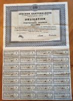 Obligation Zürcher Kantonalbank über 5000 sFr. - 1941