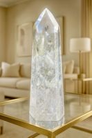 Lemurian Kristallspitze 25 cm · 1.33 kg – Extra klar