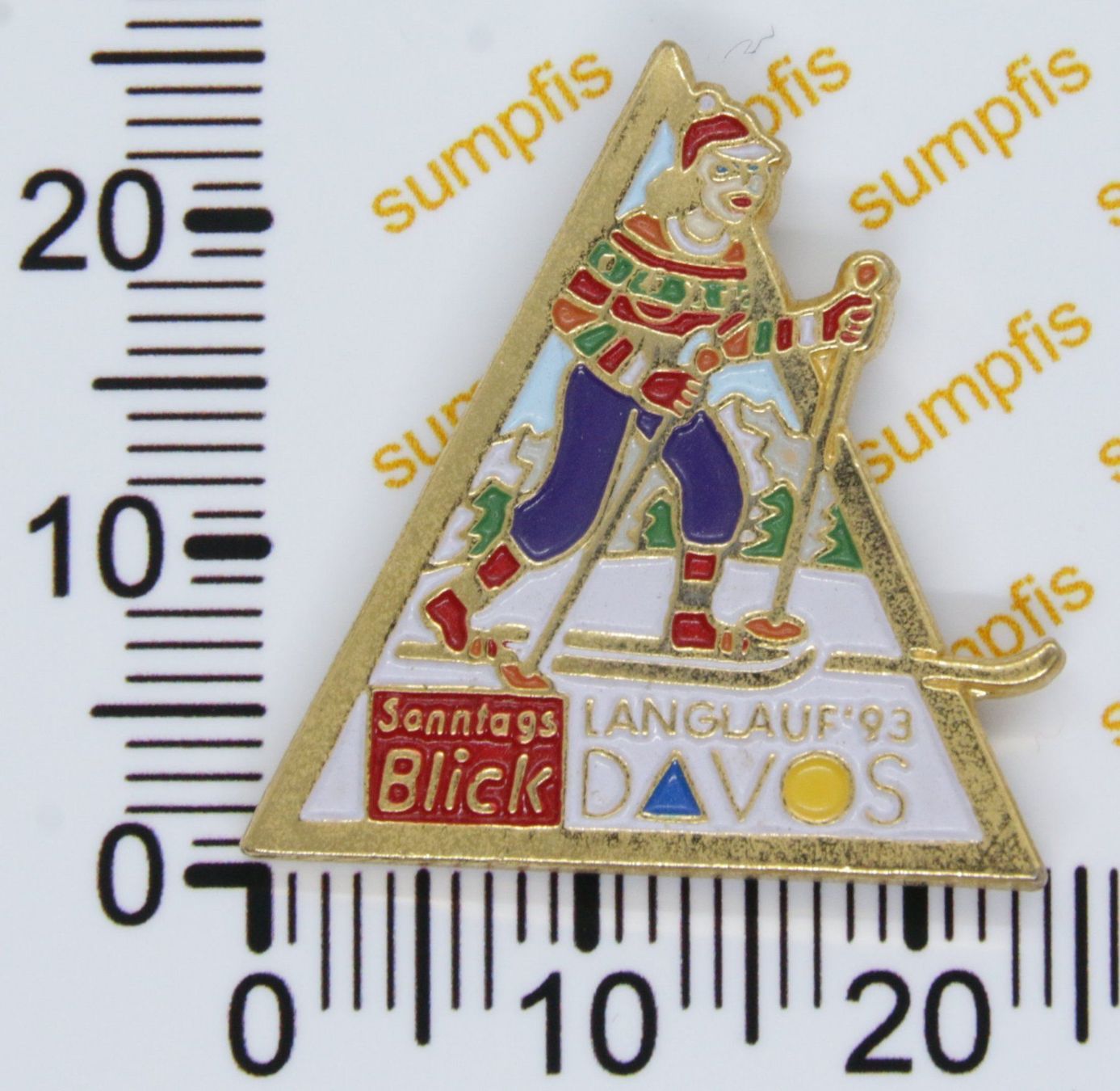 Placchette & Badge: Pin Blick Langlaufplausch Davos 1993 – Usato da Winterthur venduto da sumpfis