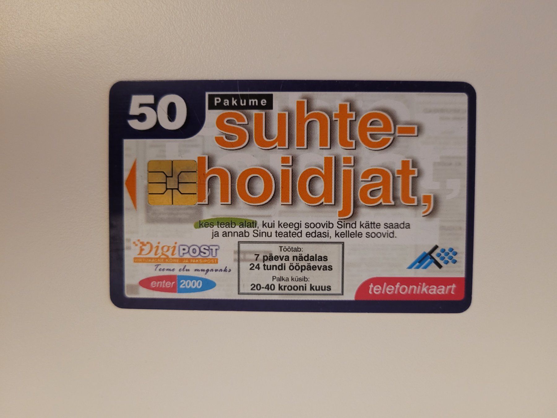 Schede telefoniche: Telefonkarte Estland – Usato da Inwil venduto da Flower2325