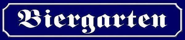 Insegne: Blechschild- BIERGARTENblau - 46 x 10 cm – Nuovo e nell'imballaggio originale da Rupperswil venduto da big-one-sale