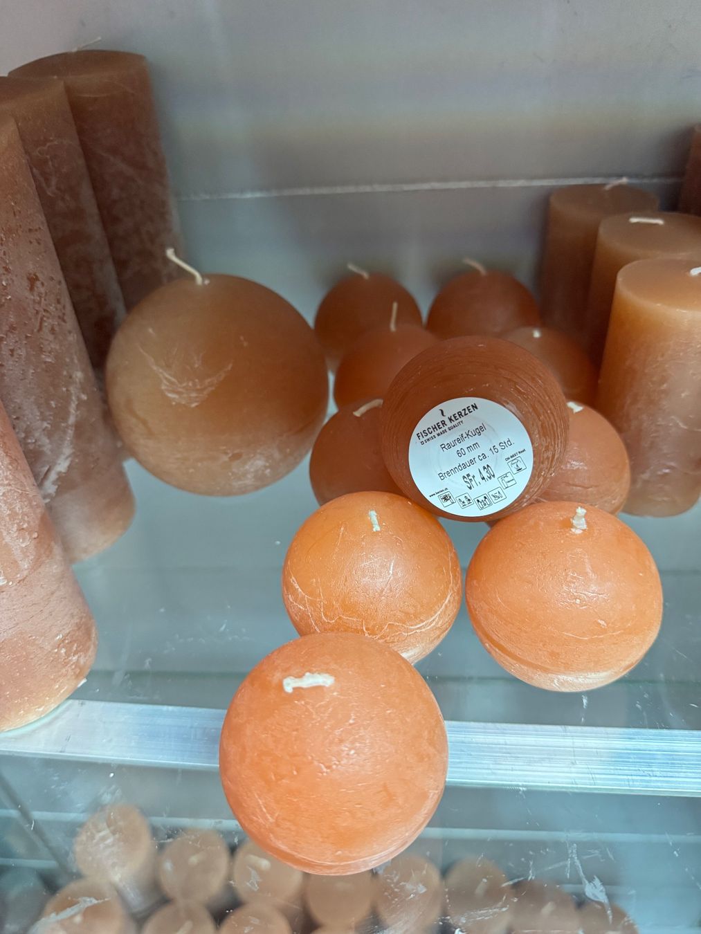 Candele: 082 Posten Raureif Kerzen hellbraun aus Liquidation – Nuovo (secondo la descrizione) da Derendingen venduto da Meisterstuecke 6