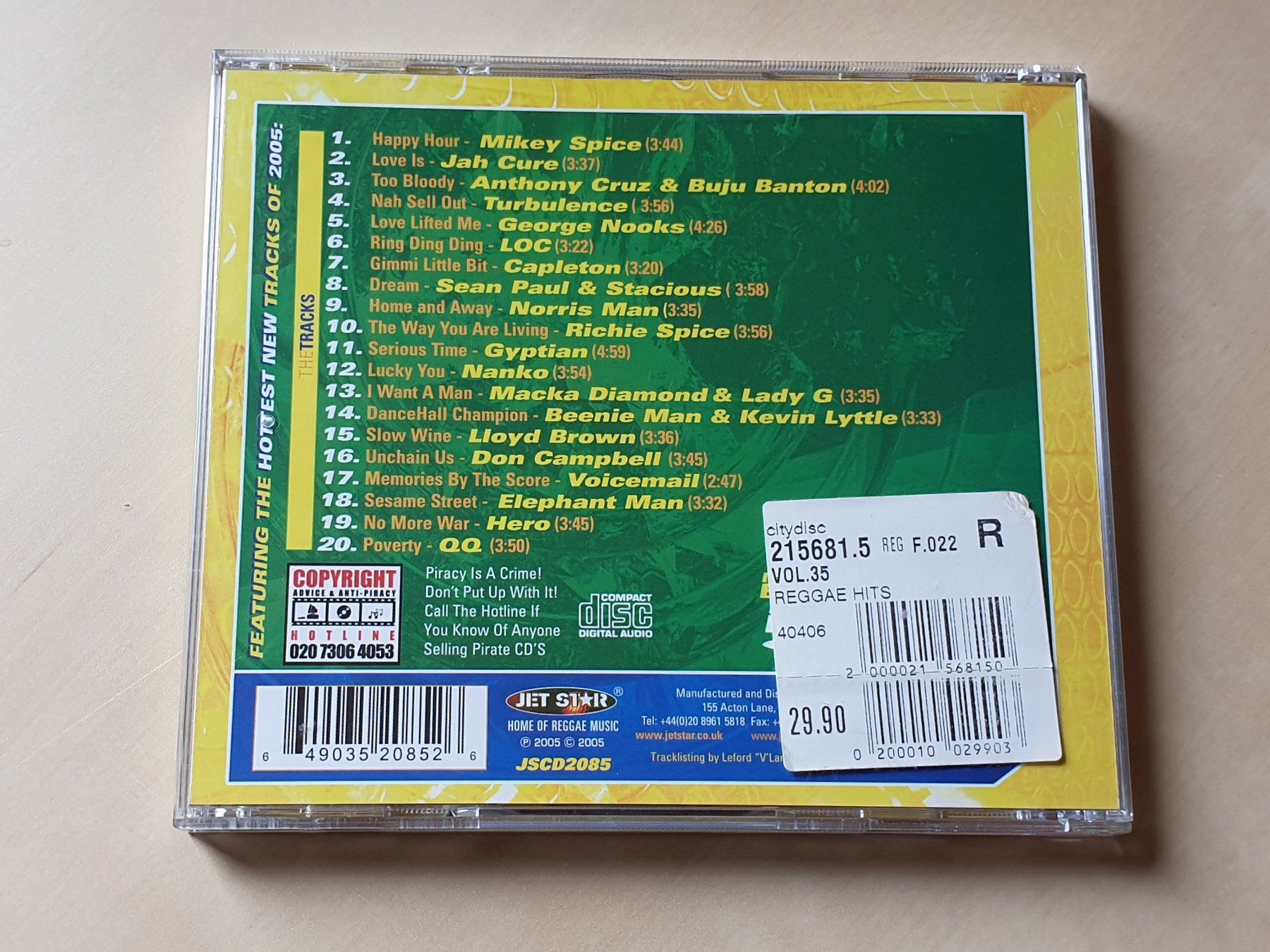 CD: Reggae Hits Vol. 35 – Usato da Stansstad venduto da collectorsshop 1